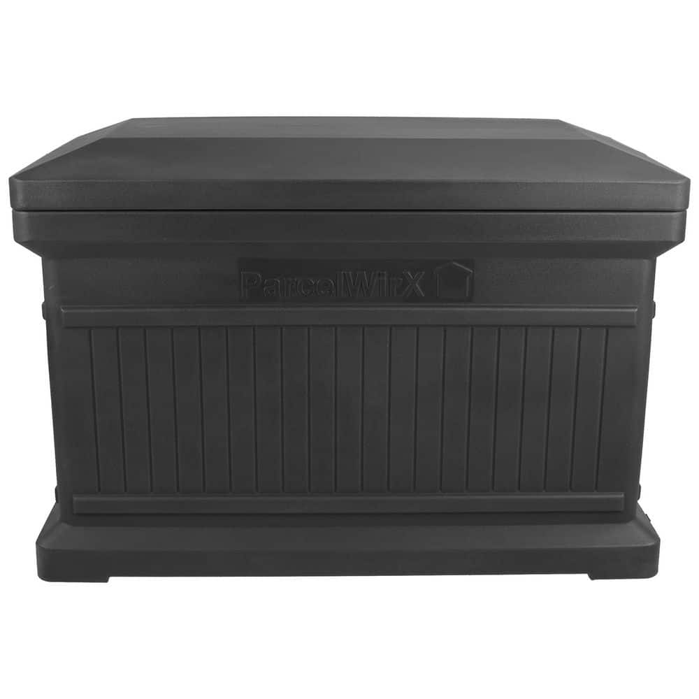 ParcelWirx Black Horizontal Floor/Wall Mounting Lift-off Lid Package Delivery Mailbox - Hercitys