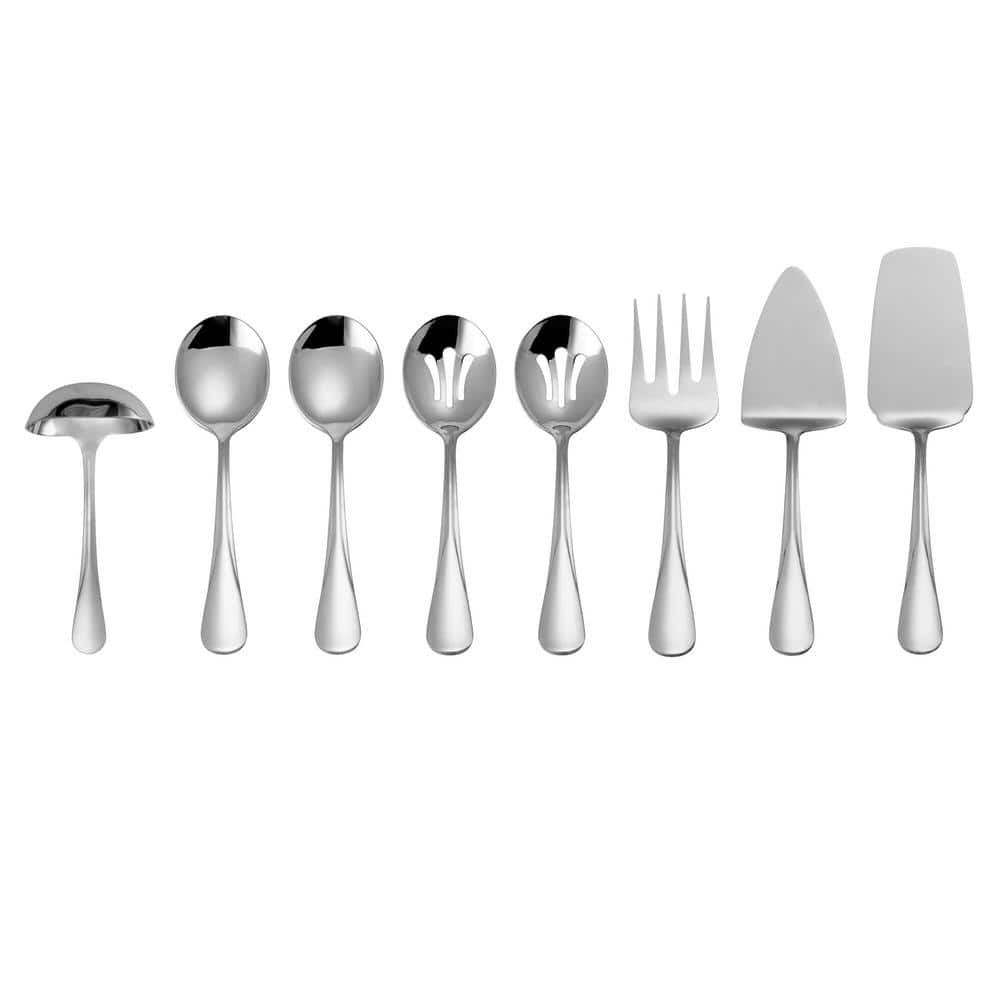 Kaylee 8-pc Serving Set, Stainless Steel 18/0 - Hercitys