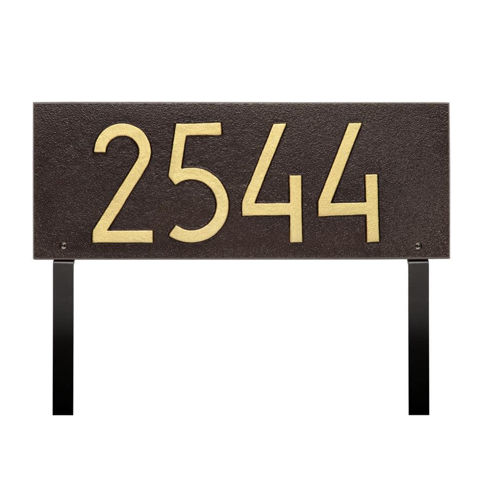 Mid-Century Modern Rectangle Plaque, Standard Lawn 1-line - Hercitys