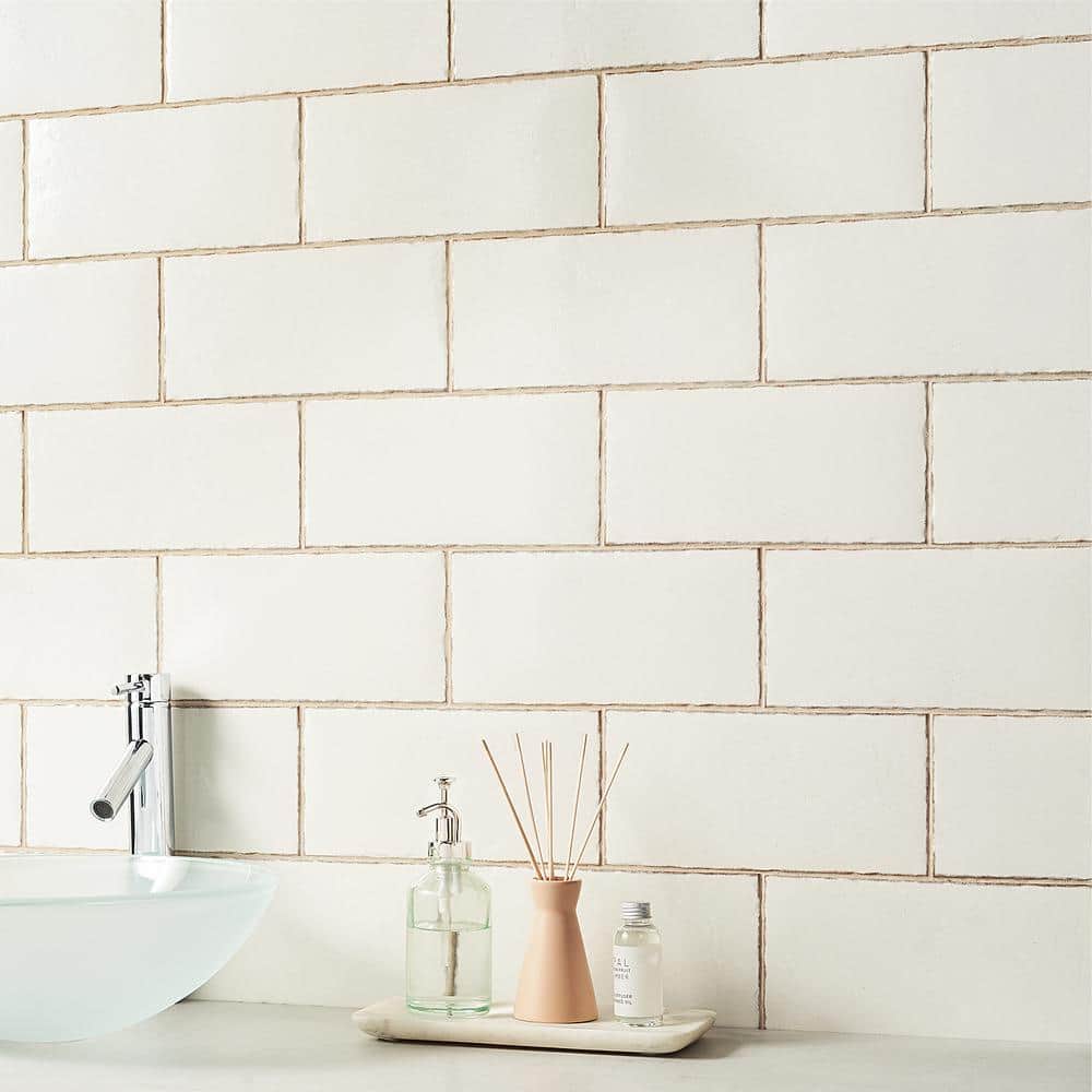 Winston White 6 in. x 12 in. Glazed Porcelain Floor and Wall Tile (22-Piece, 10.76 sq. ft./Case) - Hercitys