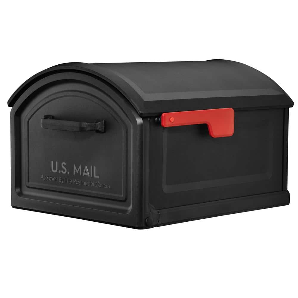 BILT CRE8 Black, Extra Large, Durable Plastic, Post Mount Mailbox - Hercitys