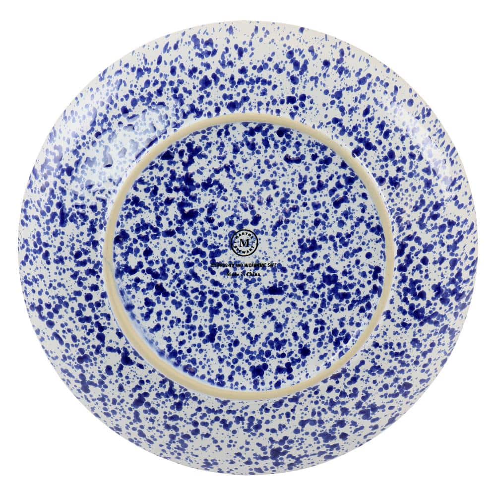 Martha Stewart 16 Piece Stoneware Dinnerware Set in Speckled Blue Service for 4 - Hercitys