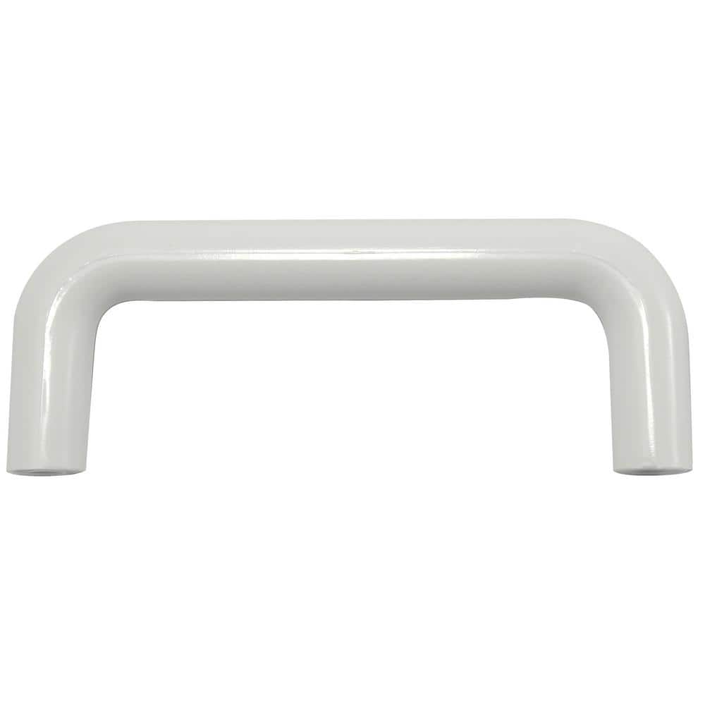 Plastics 4 in. Center-to-Center White Bar Pull Cabinet Pull (25-Pack) - Hercitys