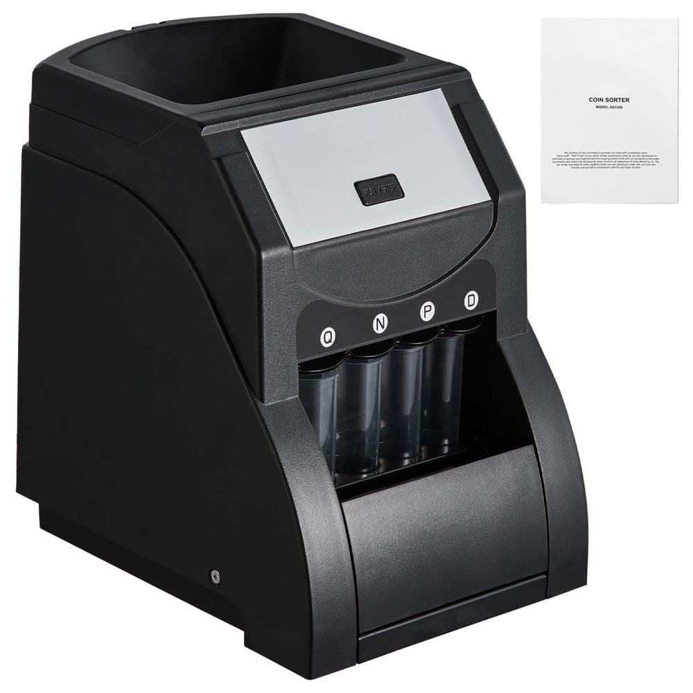 USD Coin Sorter, Coin Sorter Machine for USD Coin 1￠ 5￠ 10￠ 25￠, Sorts up to 230 Coins/min, Coin Sorter - Hercitys