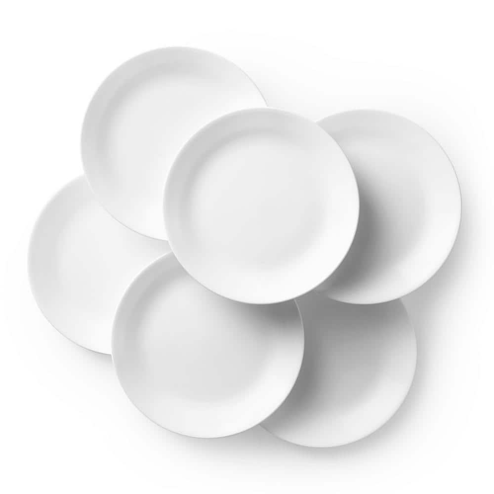 Winter Frost White 10.25 in. Dinner Plates (6-Pack) - Hercitys
