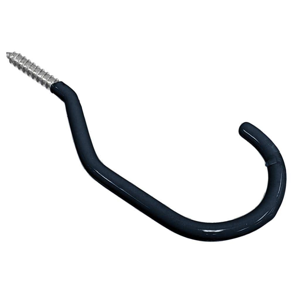 Vinyl Coated Bike Hook in Black (20-Pack) - Hercitys