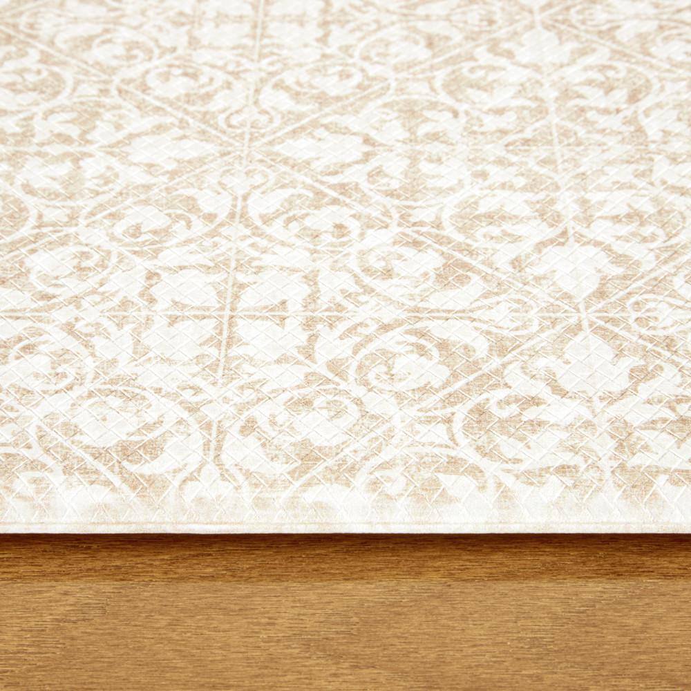 Basic Comfort Plus Vintage Medallion Beige 18 in. x 39 in. Anti Fatigue Mat - Hercitys