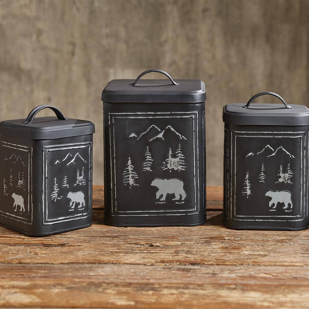 Black Bear Metal Canisters Set - Hercitys
