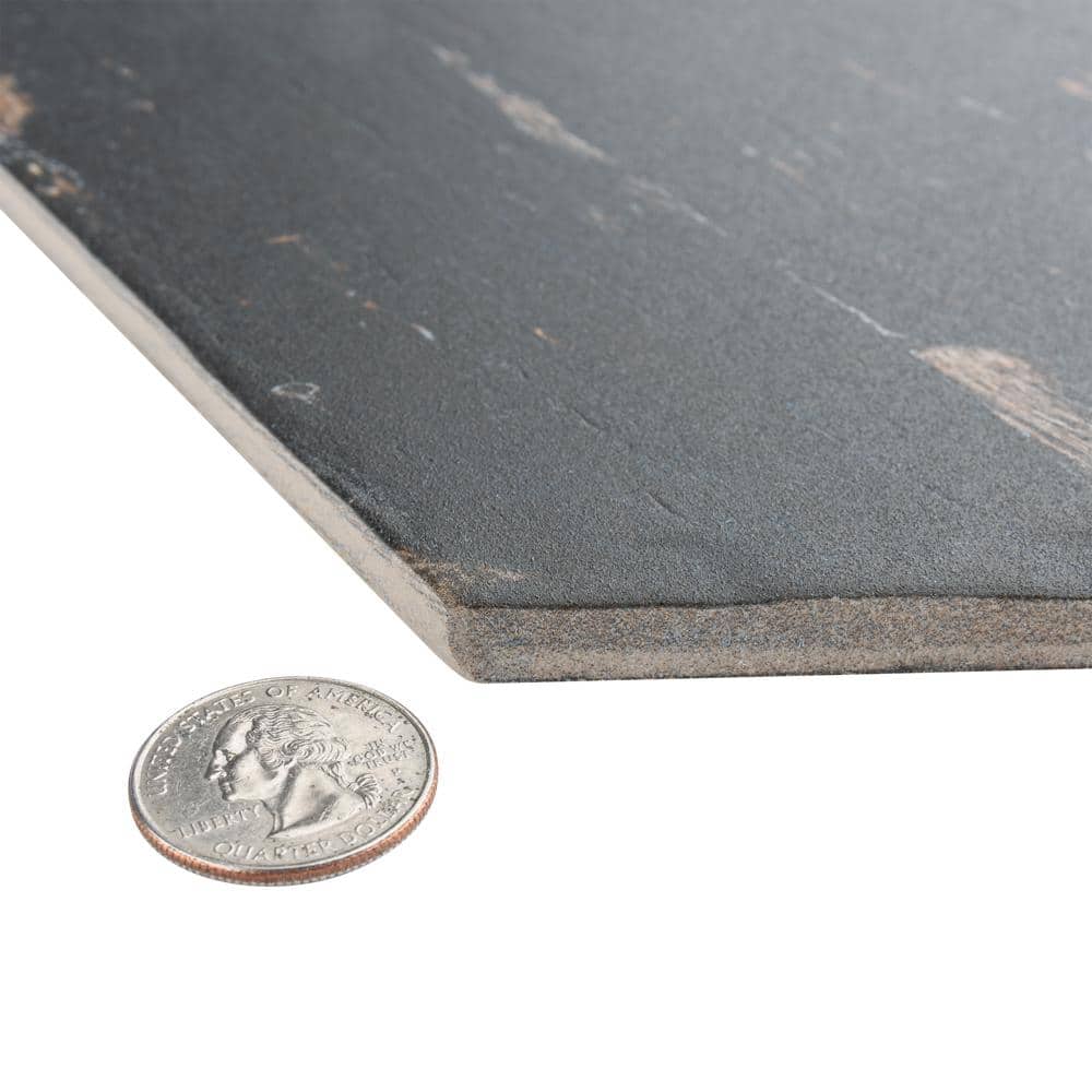 Retro Naveta Nero 7 in. x 16-3/8 in. Porcelain Floor and Wall Tile (11.05 sq. ft./Case) - Hercitys