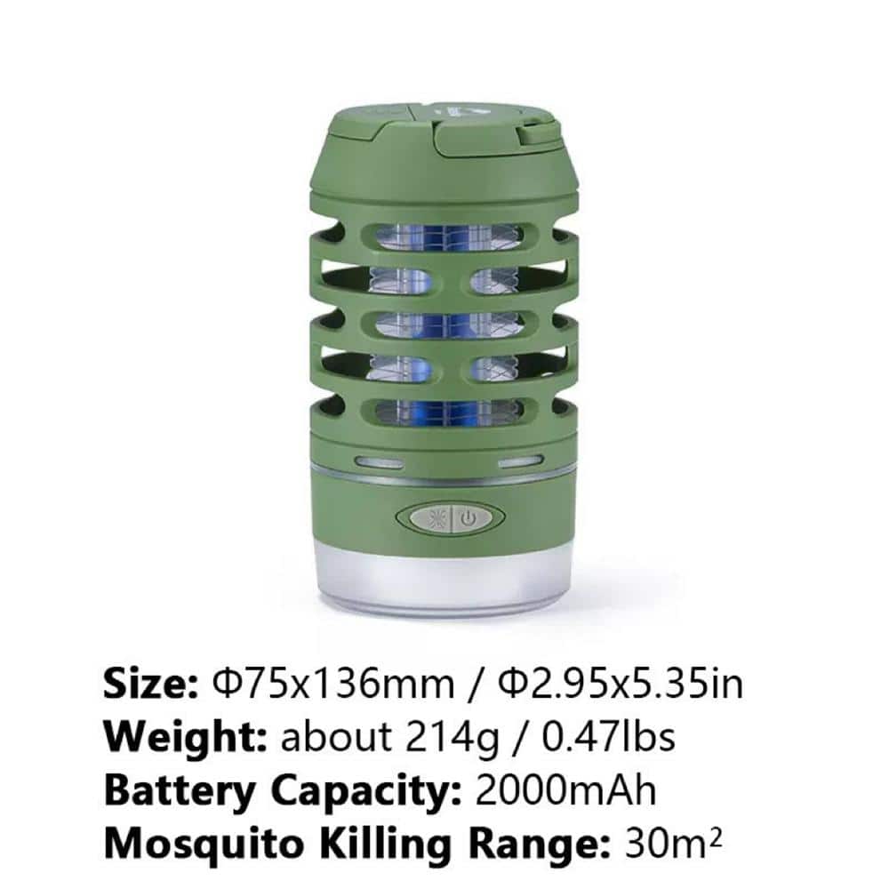 Electric UV Mosquito Killer Lamp Pest Fly Trap Catcher Harmless Odorless Noiseless Bug Zapper-Green - Hercitys