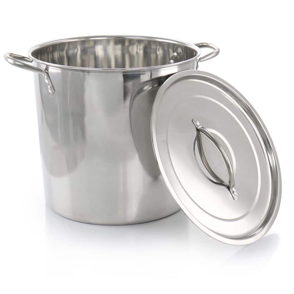 Whittington 16 qt. Stainless Steel Stock Pot with Lid - Hercitys