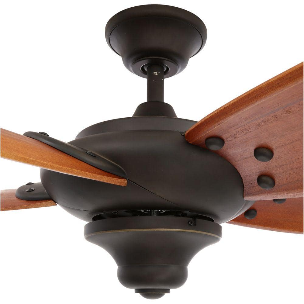 Altura 56 in. Indoor Oil-Rubbed Bronze Ceiling Fan with Downrod, Remote and Reversible Motor; Light Kit Adaptable - Hercitys