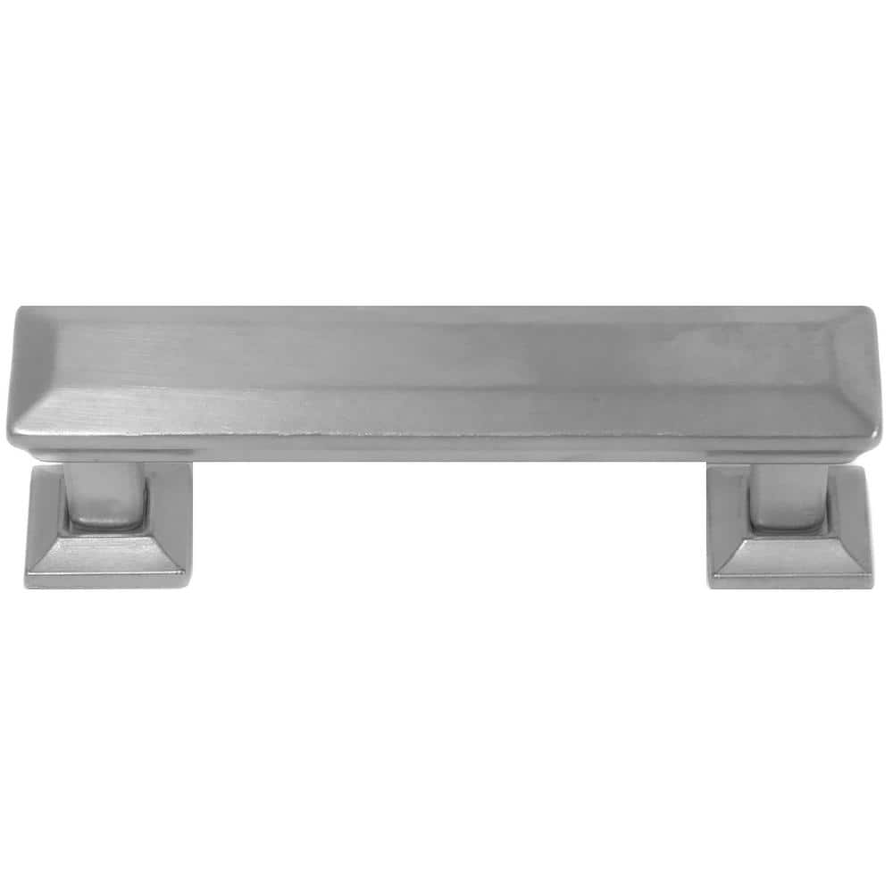 Poise 5 in. Center-to-Center Satin Nickel with Back Plate Bar Pull Cabinet Pull - Hercitys