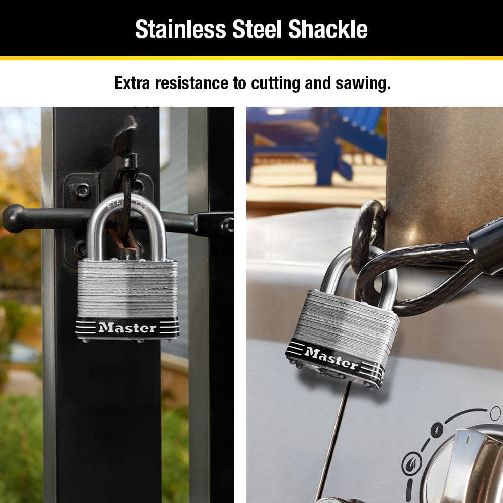 Stainless Steel Outdoor Padlock with Key, 2 in. Wide - Hercitys