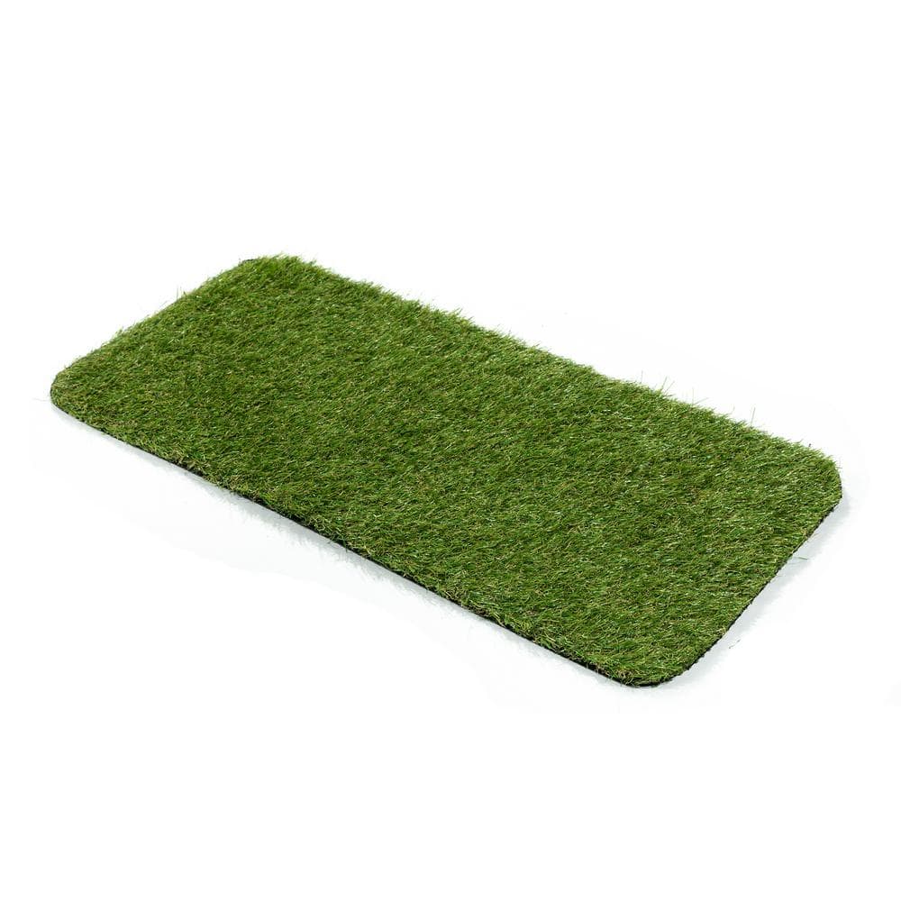 Pet Training Collection Easy Clean Indoor/Outdoor Reusable Training Grass Pad, 15 in. x 30 in., Green - Hercitys