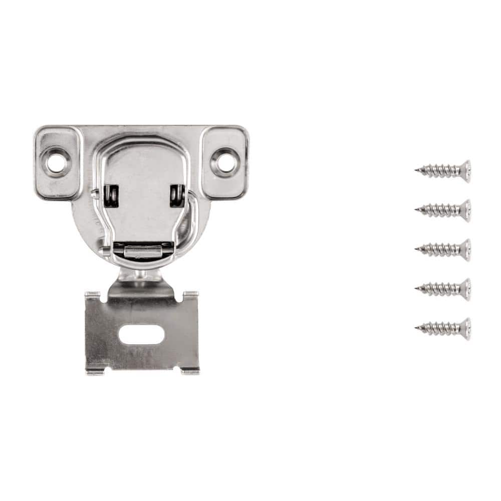 2 in. x 0.5 in. Bright Nickel 165 Degree Opening Euro Full Overlay Hinge - Hercitys