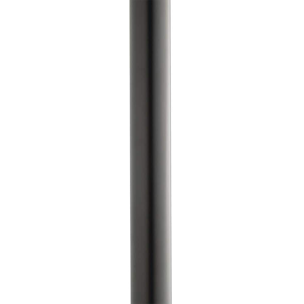3 in. x 84 in. Black Direct Burial Ladder Rest Outdoor Lamp Post (1-Pack) - Hercitys