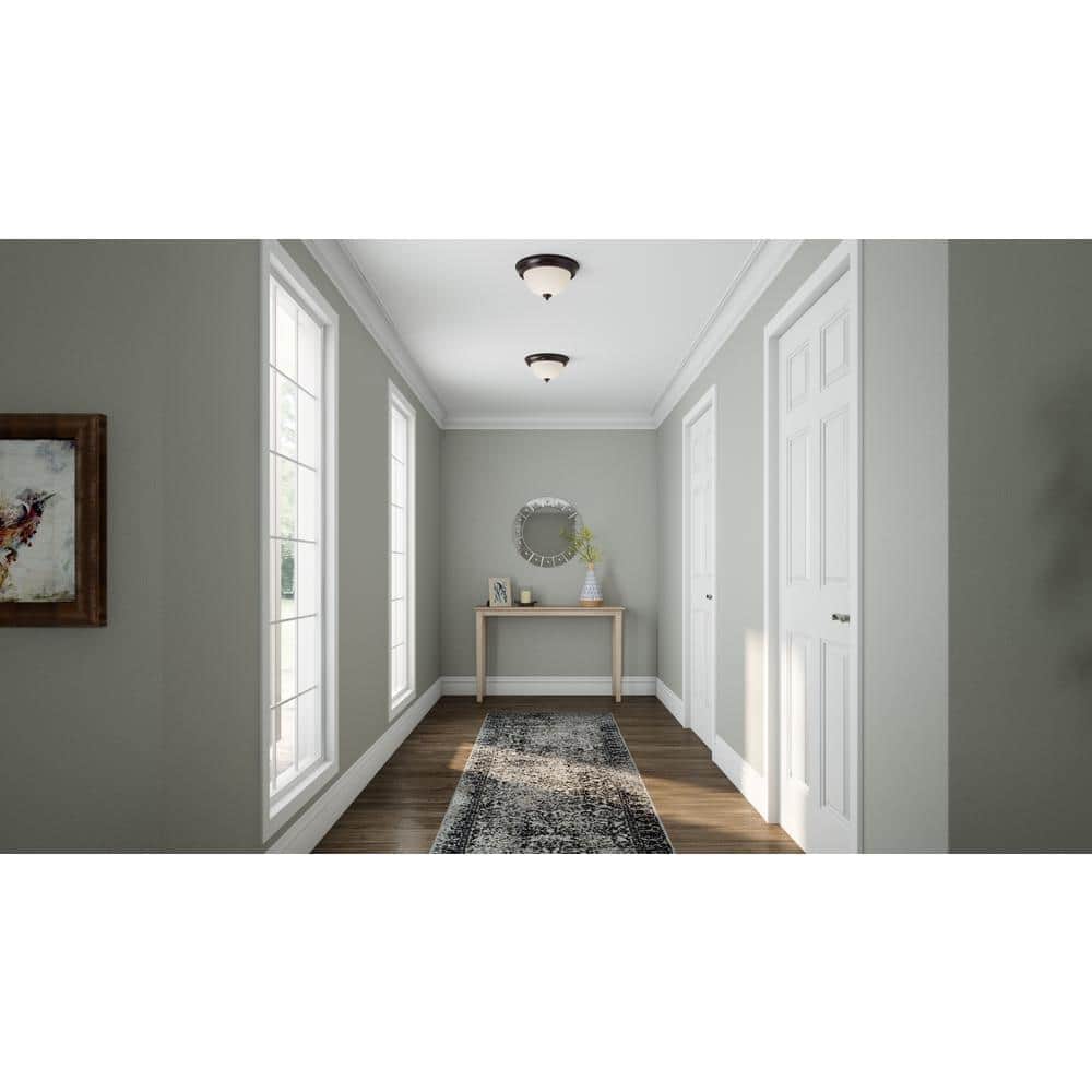 11 in. 1-Light Oil Rubbed Bronze Flush Mount (2-Pack) - Hercitys