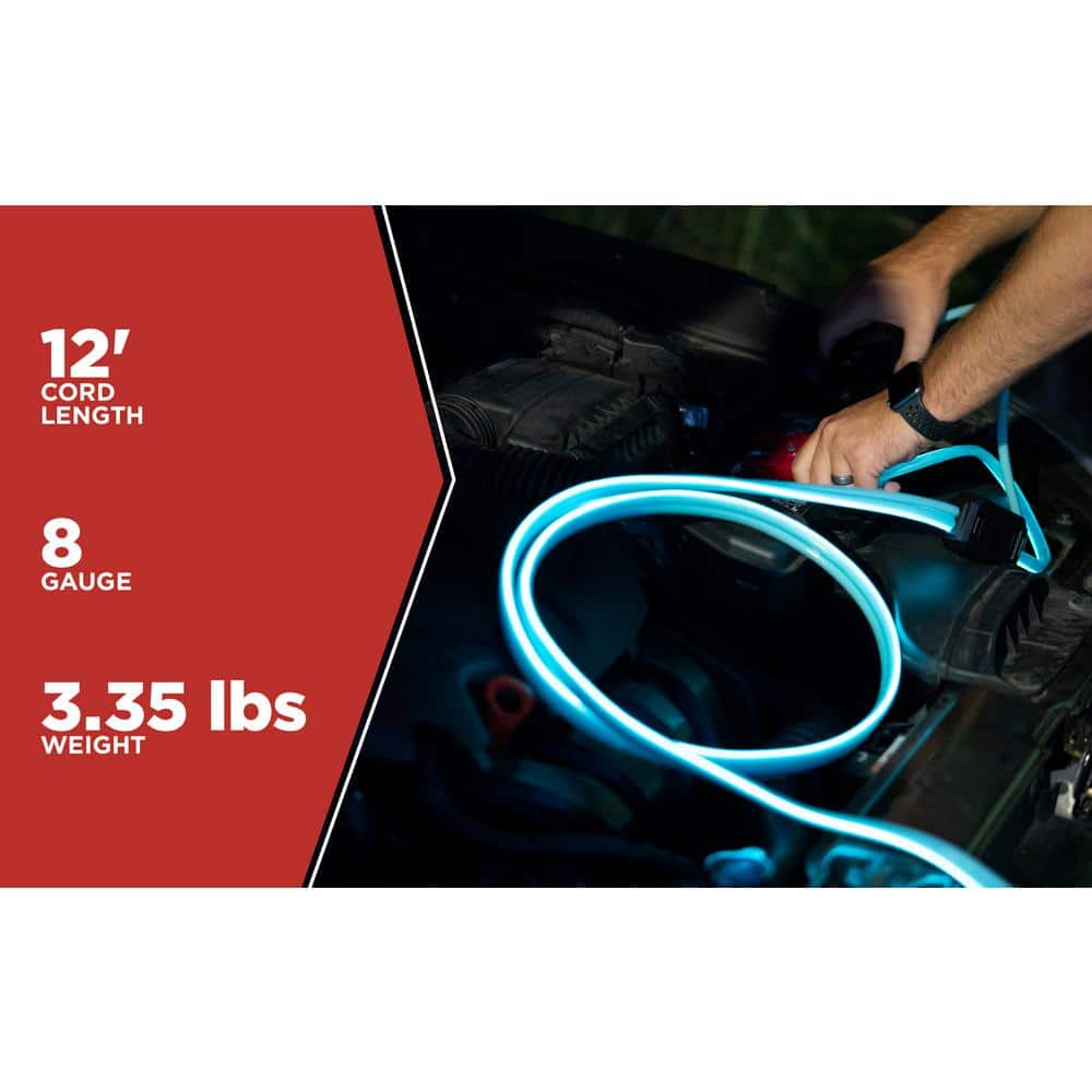 12 ft. 8-Gauge 145 Amp Blue Cables - Hercitys