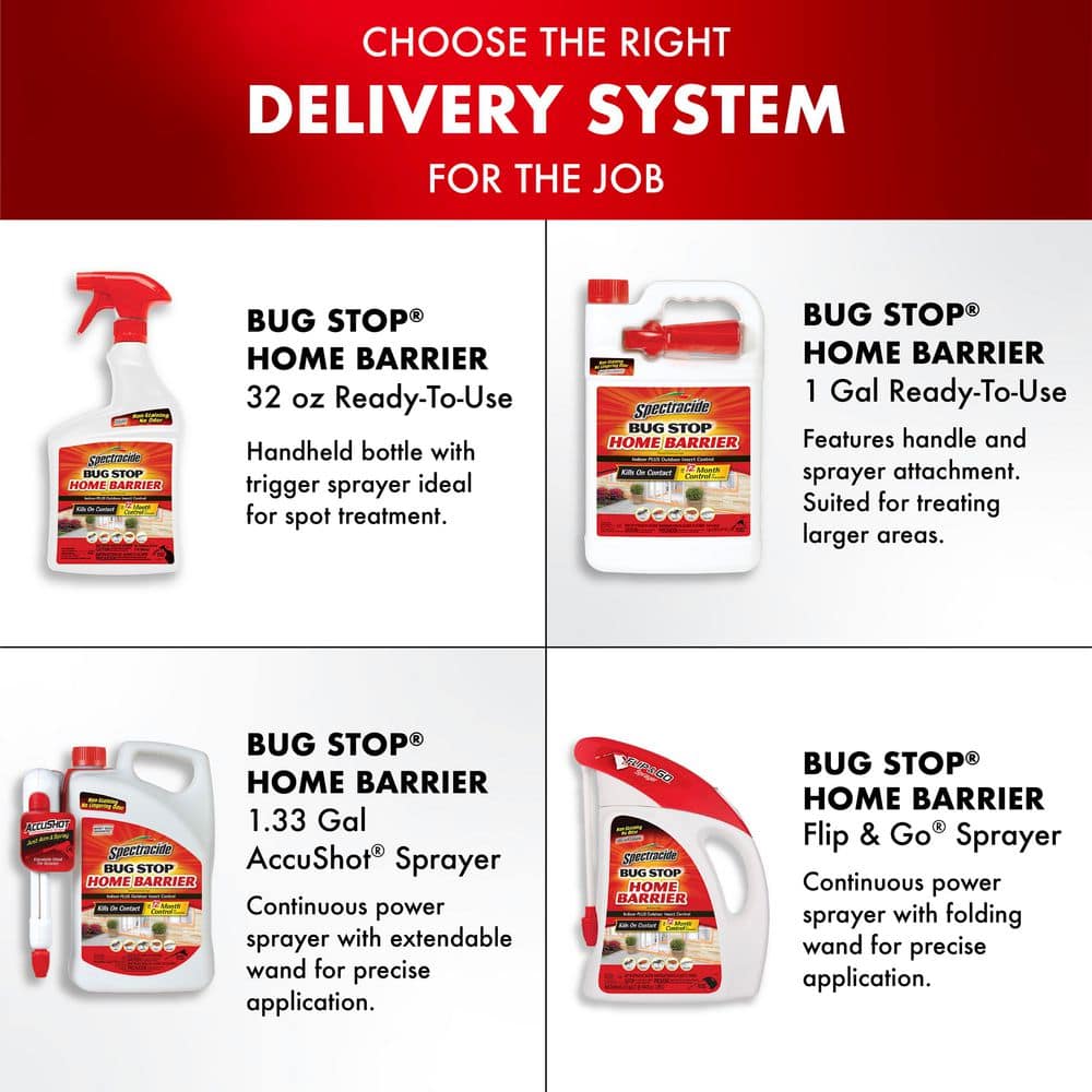 1.3 gal. Bug Stop Home Barrier with AccuShot Sprayer Insect Killer - Hercitys