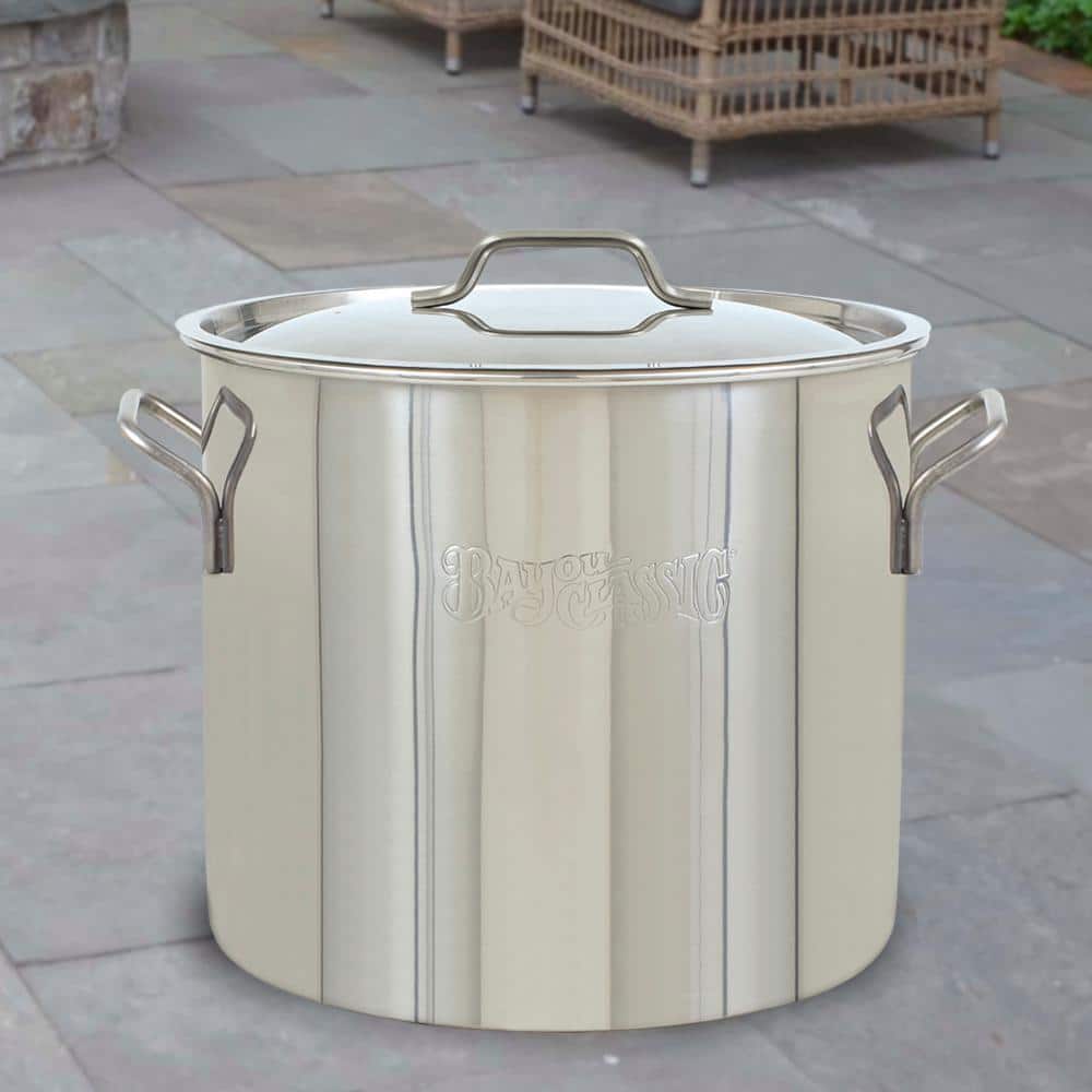 20 qt. Stainless Steel Stock Pot with Domed Lid - Hercitys