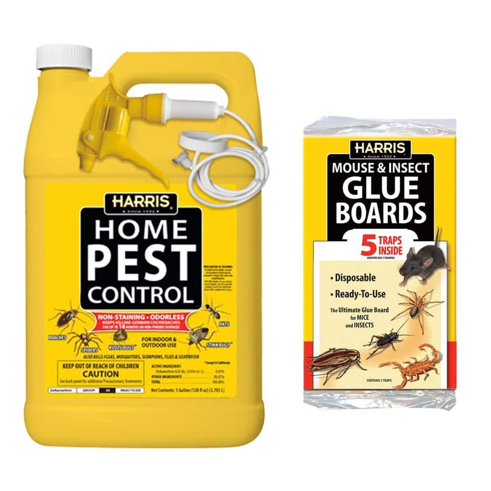 1 Gal. Home Pest Spray and Pest Glue Board (5-Pack) - Hercitys