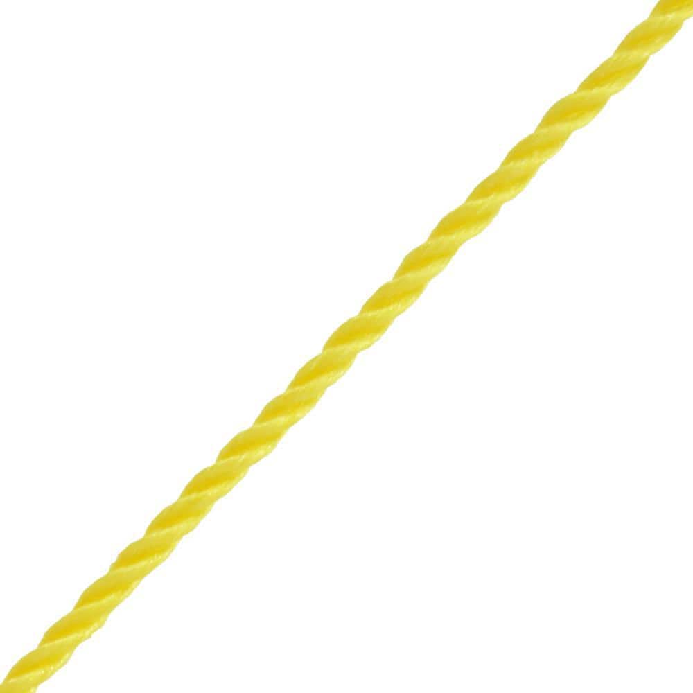 1/4 in. x 1 ft. Yellow Twisted Polypropylene Rope - Hercitys