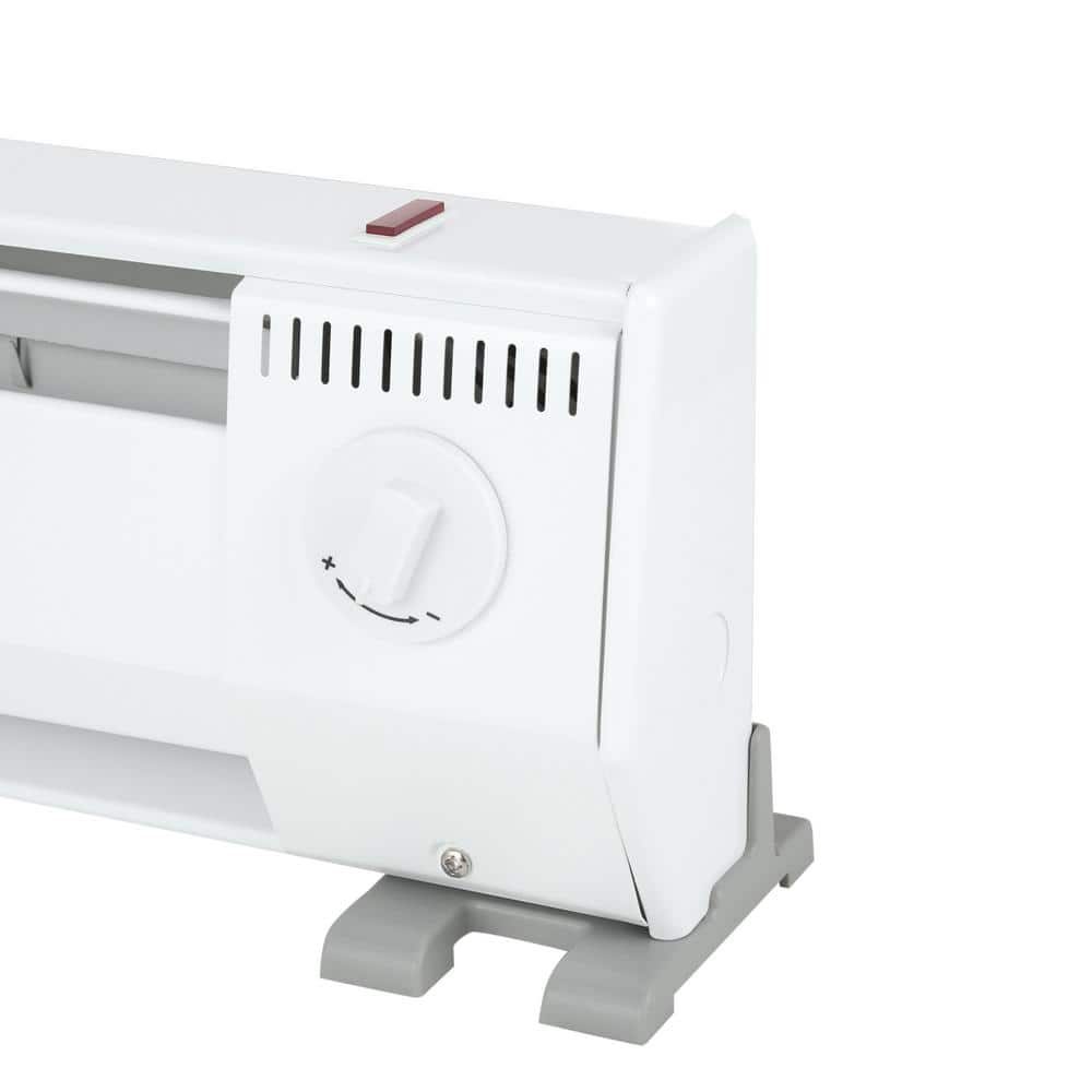 48 in. 1000-Watt 120-Volt Portable Baseboard Heater in Bright White - Hercitys