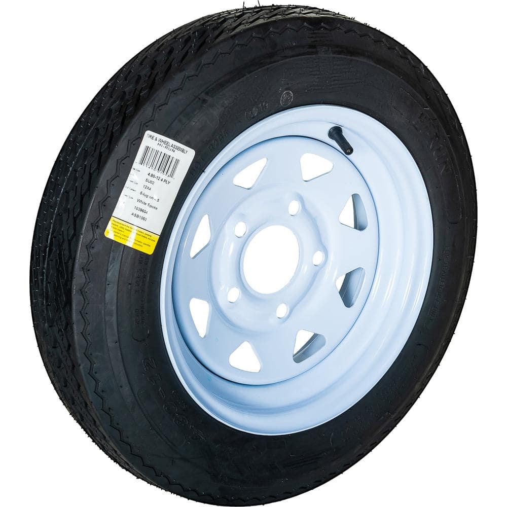 5 Hole 60 PSI 4.8 in. x 12 in. 4-Ply Tire and Wheel Assembly - Hercitys