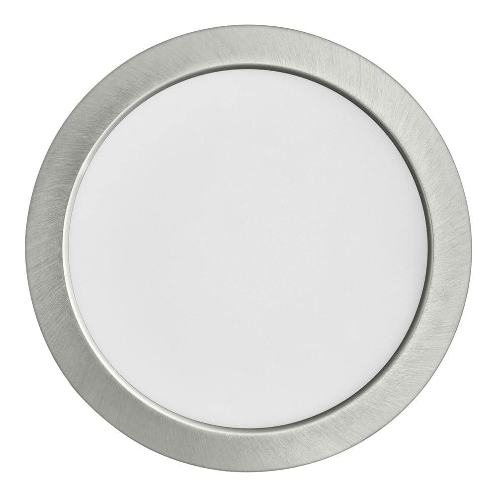 12 in. LED Flush Mount Smart CCT and RGB Selectable Brushed Nickel Finish with Night Light Powered by Hubspace - Hercitys