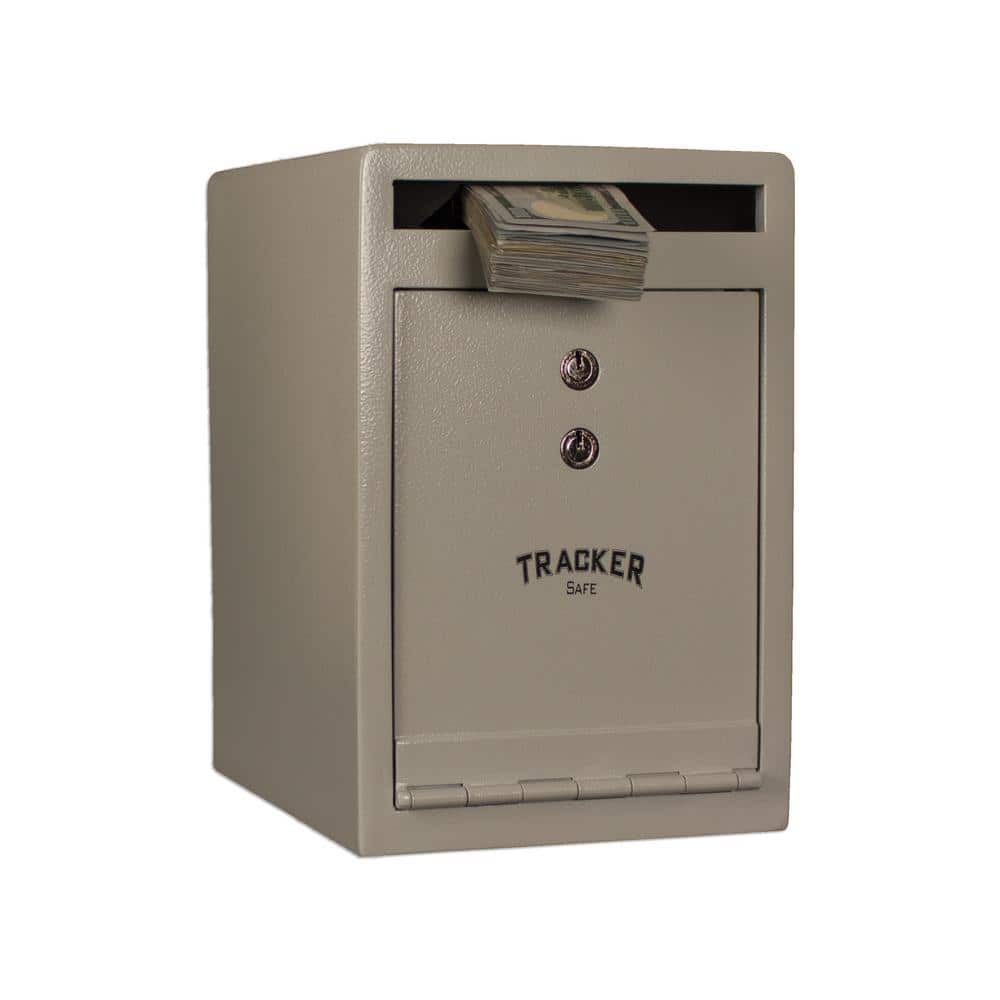 0.46 cu. ft. Steel Deposit Safe with Key Lock, White - Hercitys