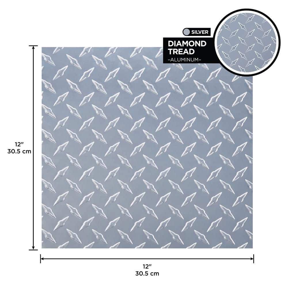 1 ft. x 1 ft. Diamond Tread Light Weight Aluminum Sheet - Hercitys
