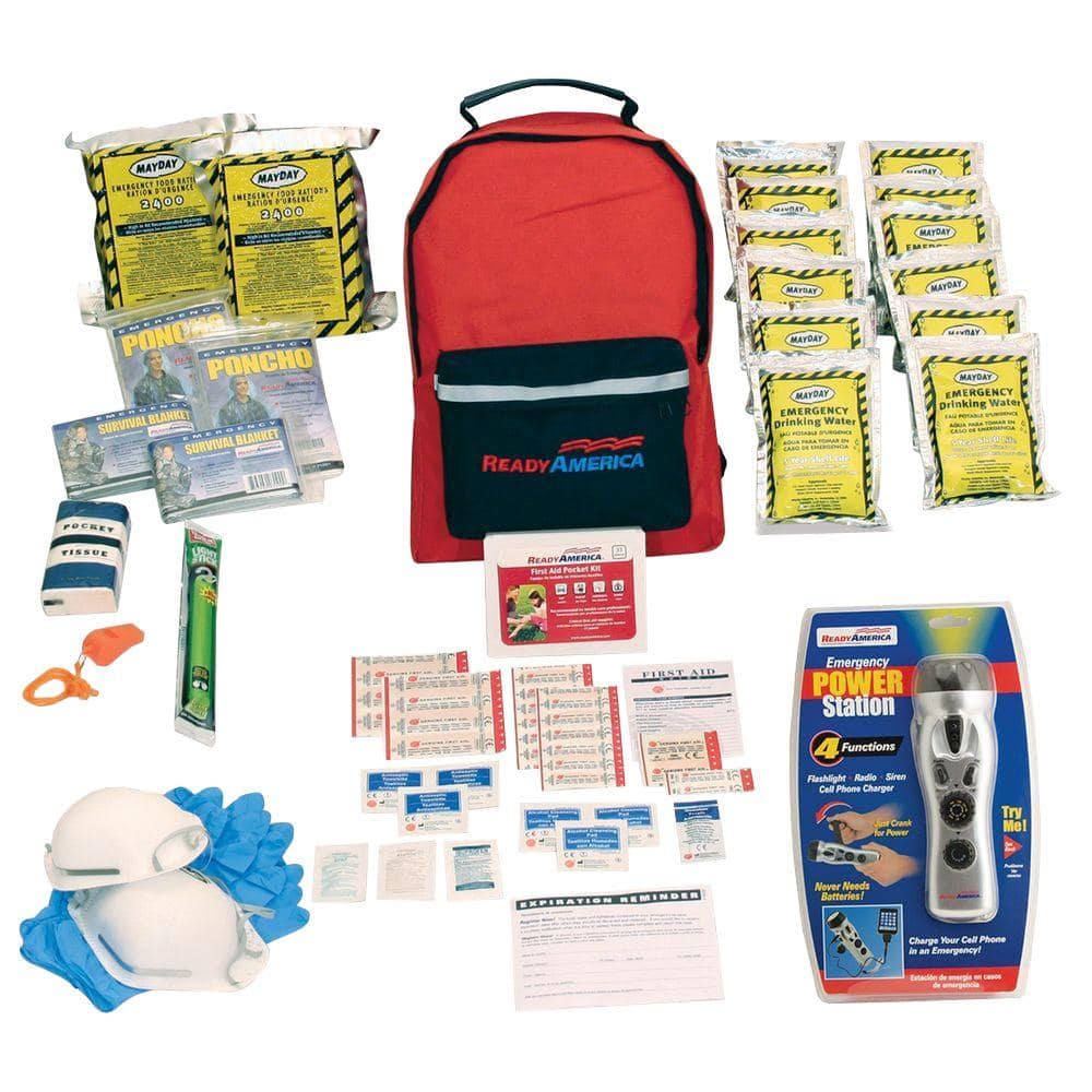 2-Person 3-Day Emergency Kit with Backpack and Emergency Power Station - Hercitys