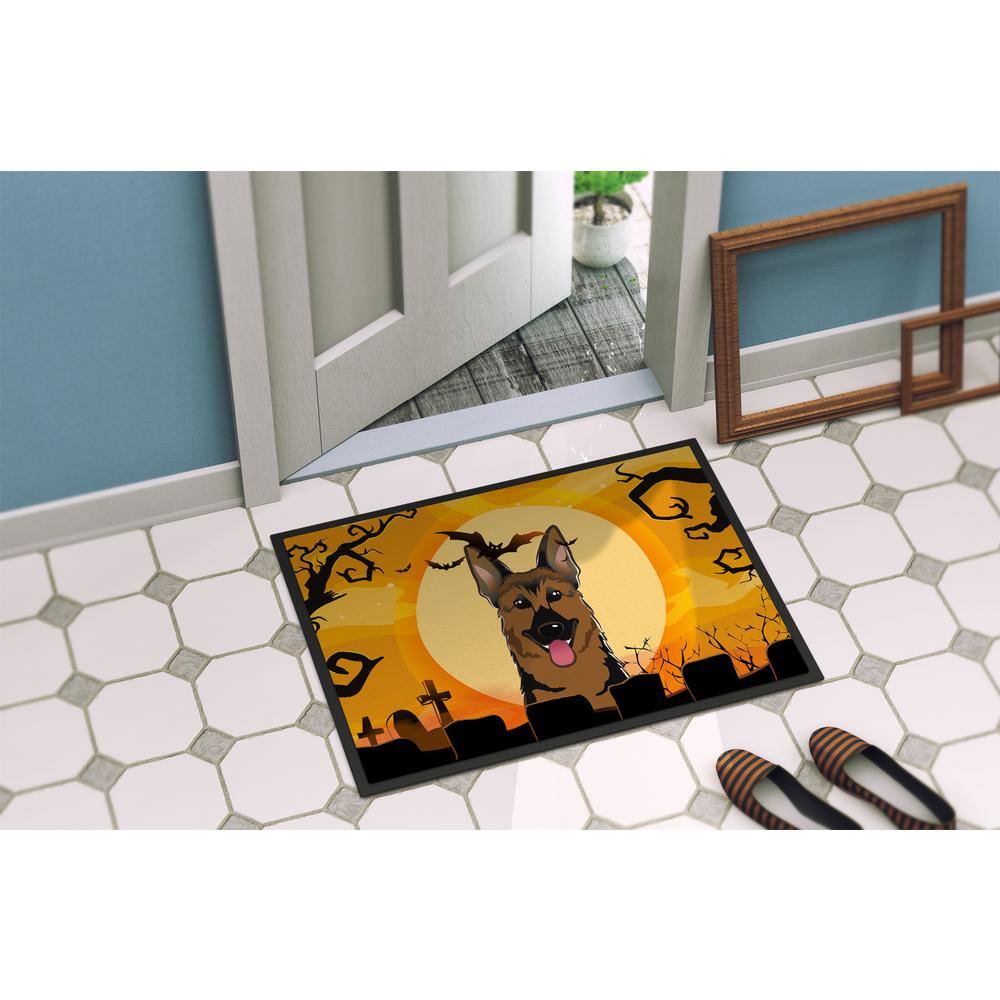 24 in. x 36 in. Indoor/Outdoor Halloween German Shepherd Door Mat - Hercitys