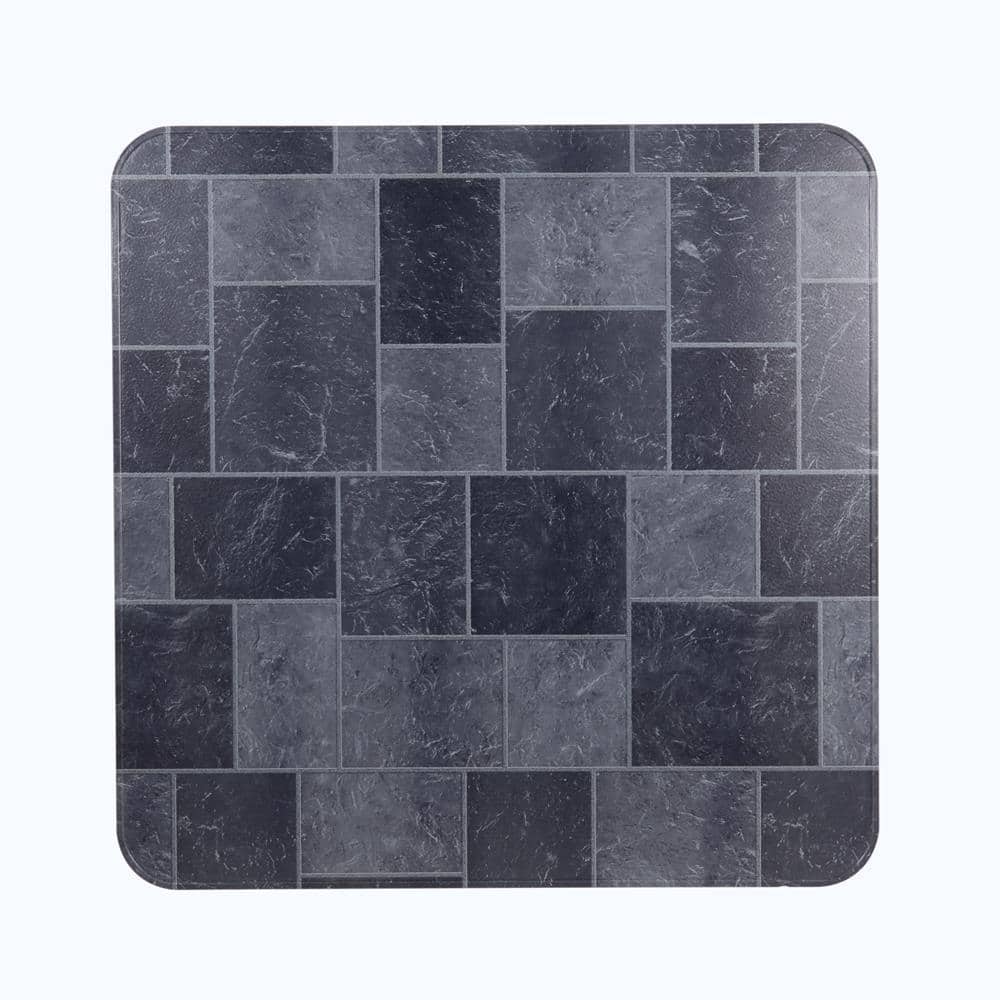 36 in. x 36 in. Gray Shelter Type 2 Slate Tile Stove Board - Hercitys