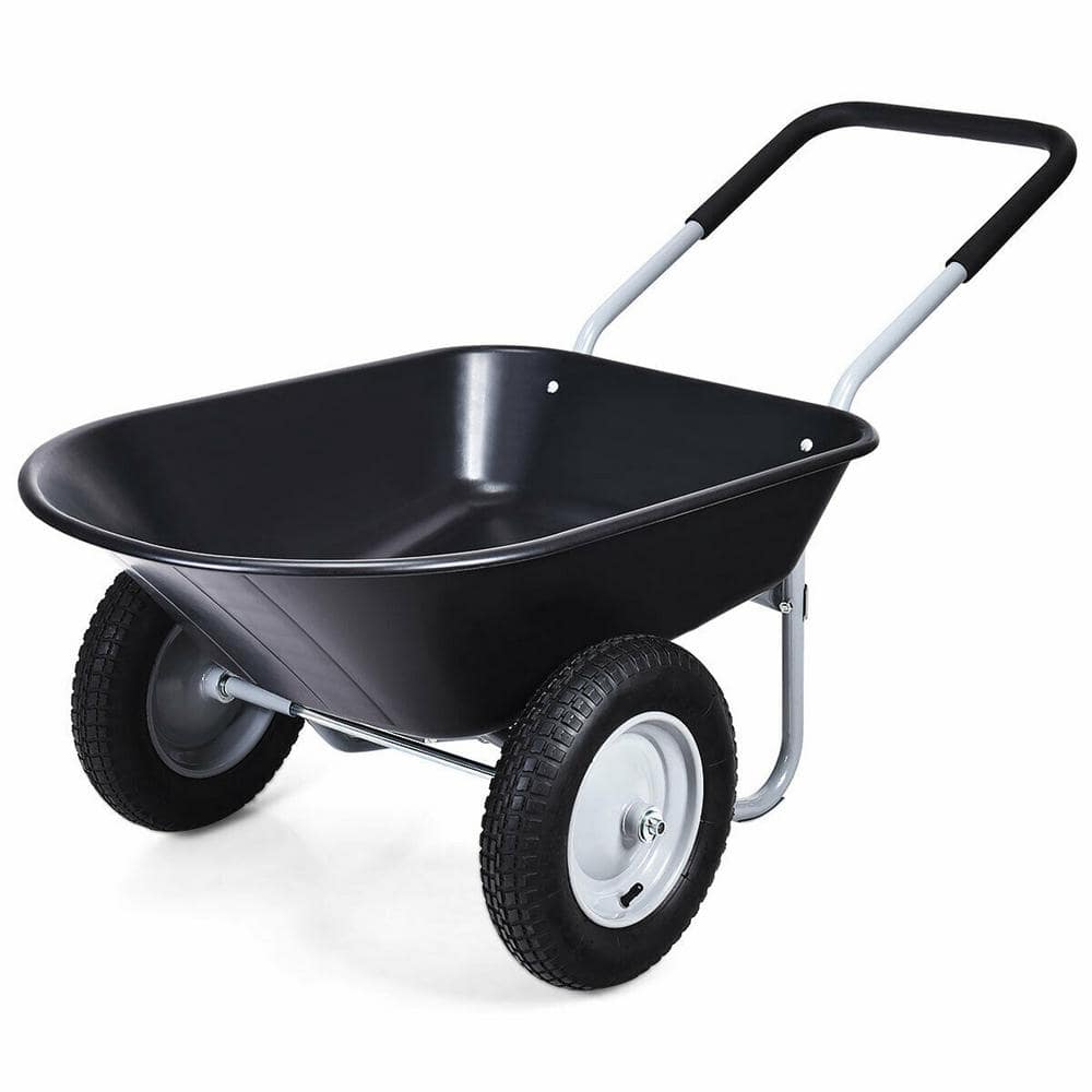 5 cu. ft. Plastic Garden Dolly Post Hole Digger Utility Cart Wheelbarrow - Hercitys