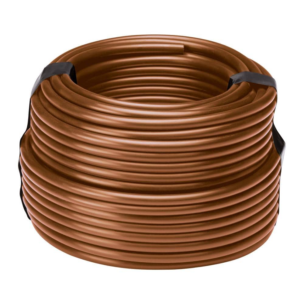 1/4 in. x 100 ft. Distribution Tubing for Drip Irrigation, Brown - Hercitys