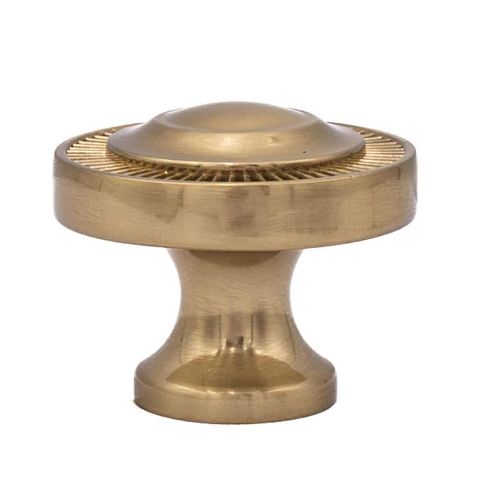 10-Pack Minted 1-1/2 in. (38 mm) Traditional Satin Brass Round Cabinet Knob - Hercitys