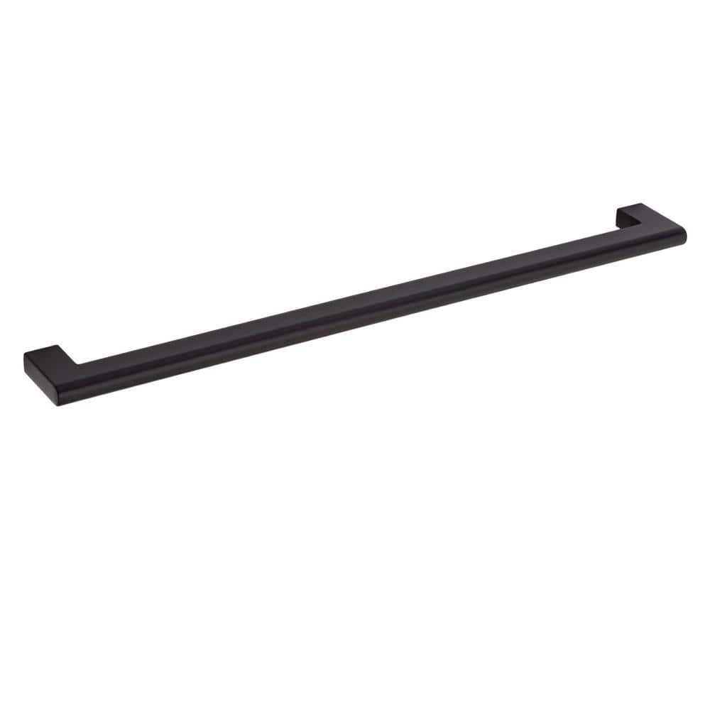 5-Pack Vail 12 in. (305 mm) Center-to-Center Modern Matte Black Bar Drawer Pull - Hercitys