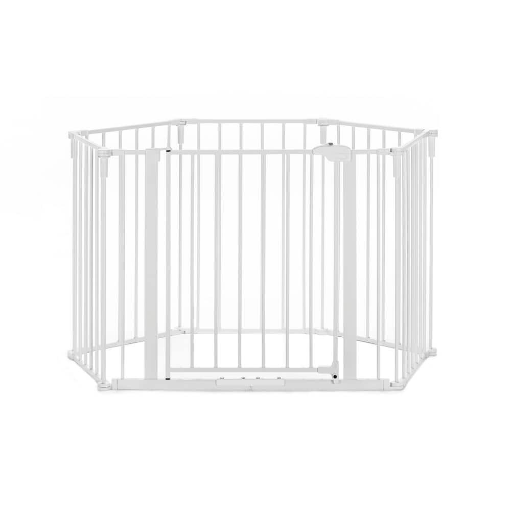 28 in. Tall 6 Panel 2-in-1 Configurable Metal Safety Gate - Hercitys