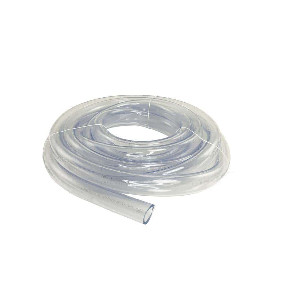 1-5/8 in. O.D. x 1-1/4 in. I.D. x 25 ft. PVC Clear Vinyl Tube - Hercitys