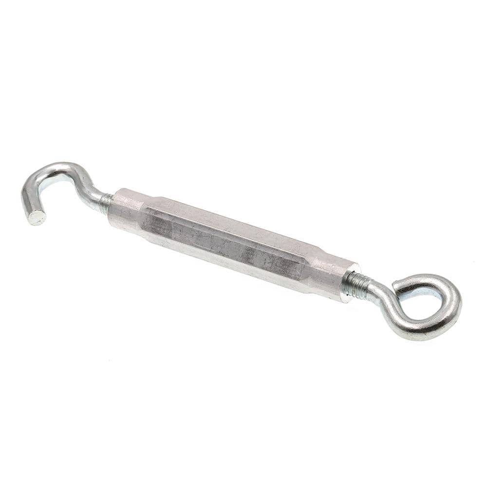 5/16 in. x 9-1/4 in. Zinc Plated Steel and Aluminum Eye-To-Hook Turnbuckles (5-Pack) - Hercitys