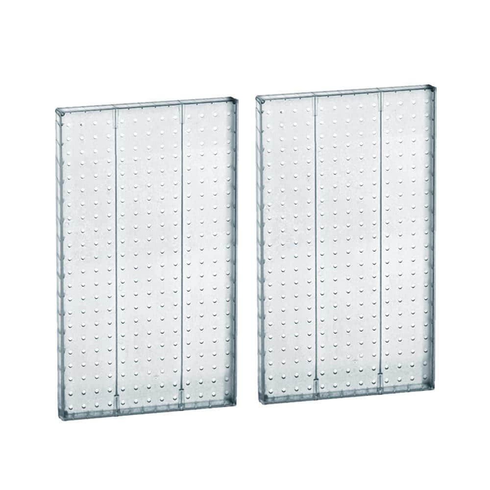 22 in. H x 13.5 in. W Clear Styrene Pegboard (2 -Piece per Box) - Hercitys