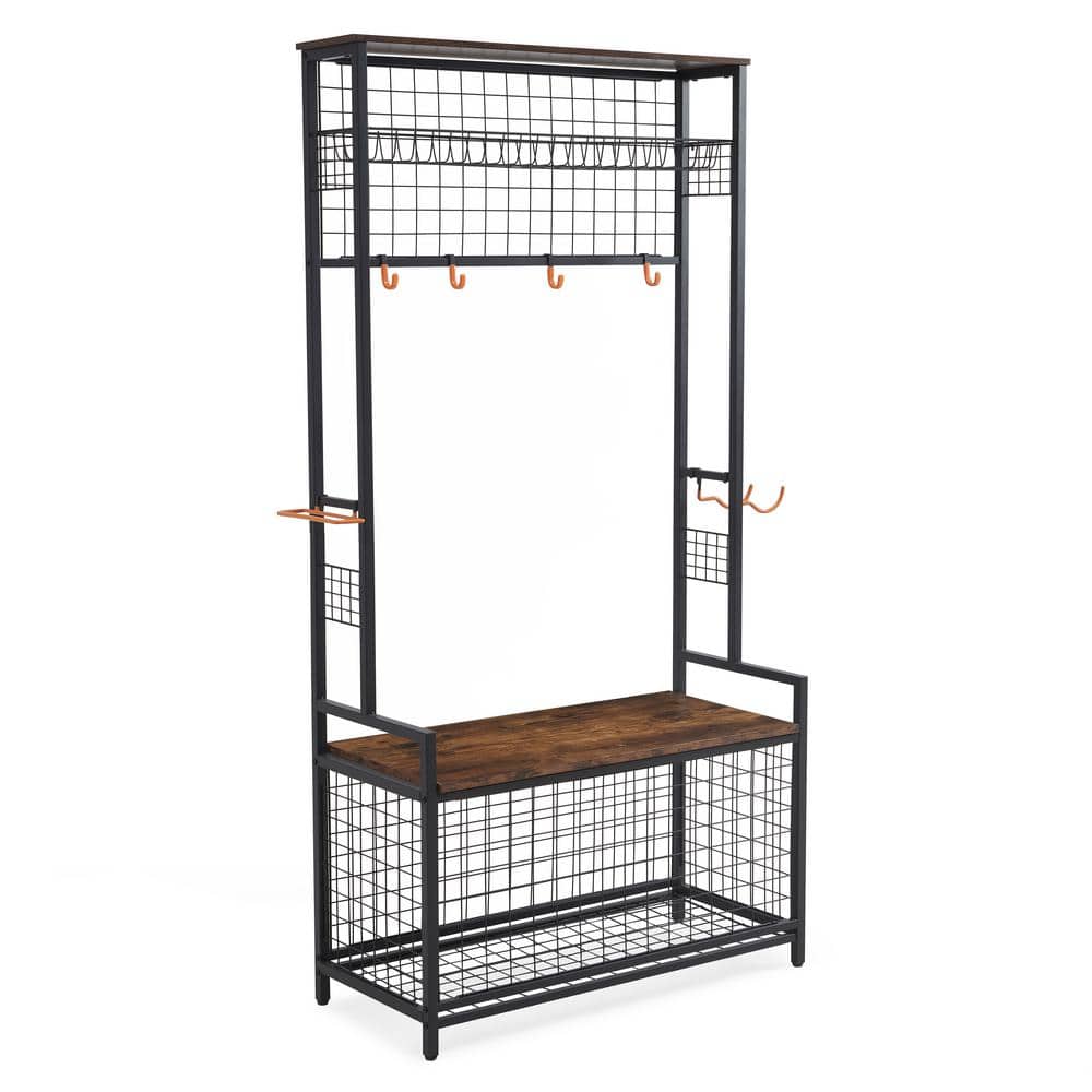 33 in. D x 15 in. W x 67 in. H Garage Sports Equipment System Ball Gear Basketball Racks, Household Shelving Unit - Hercitys