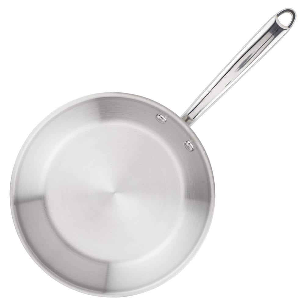 10 in. Stainless Steel Frying Pan in Silver - Hercitys