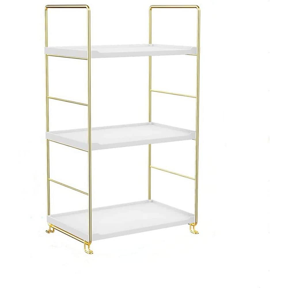 3-Tier Kitchen Spice Rack, Freestanding Stackable Organizer Shelf, Bathroom Organizer Countertop Storage Shelf - Hercitys