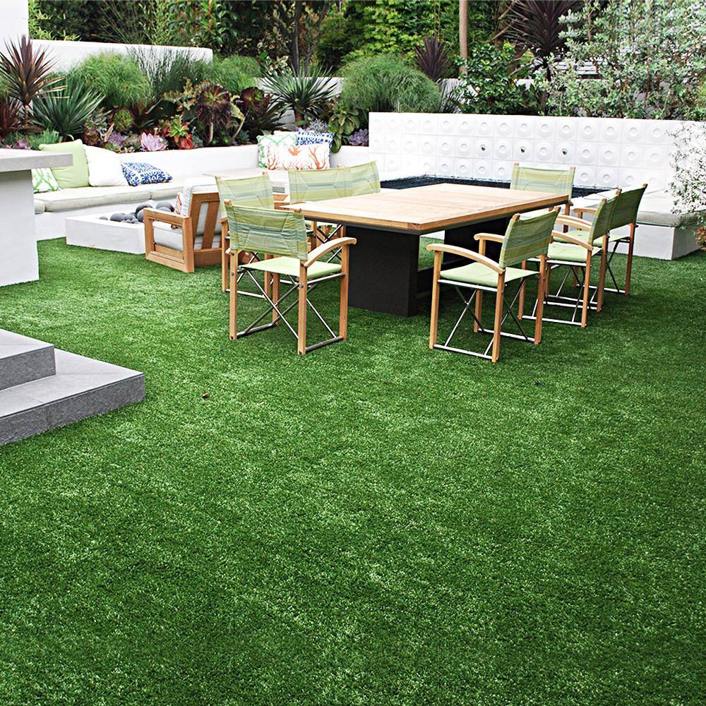 0.4in Pile Height 7 ft. x 15 ft. Green Artificial Grass Turf - Hercitys
