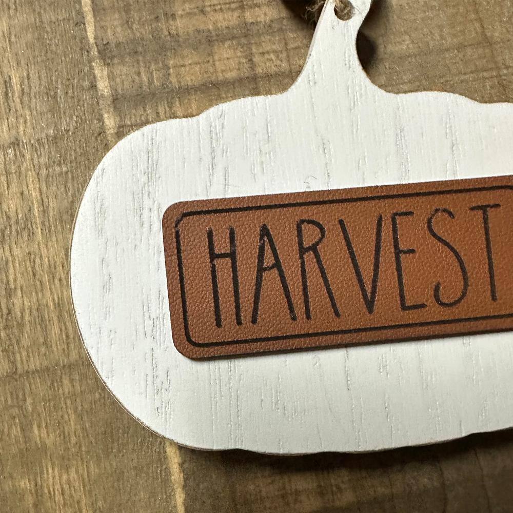 19.5 in. White Harvest Pumpkin Wood Bead Garland with Tassels Decor - Hercitys