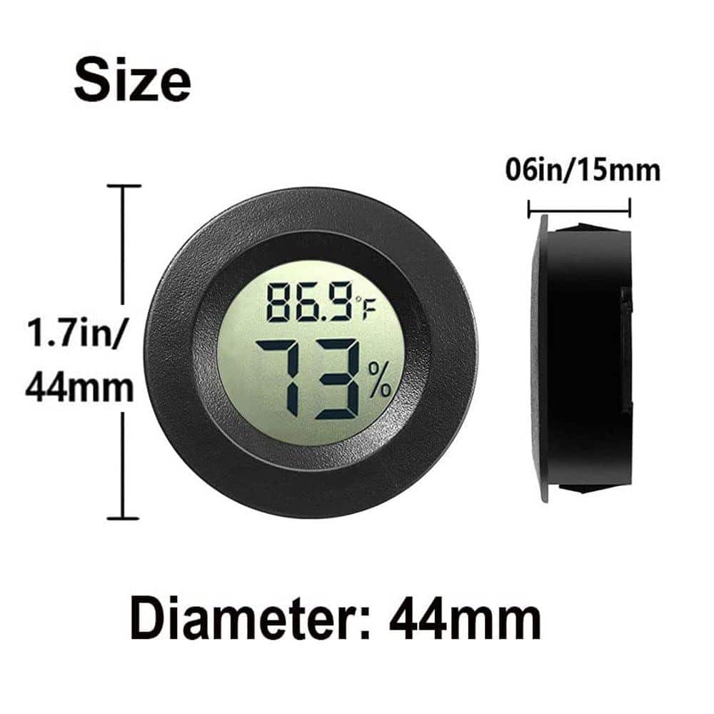 2-Pack Mini Hygrometer Thermometer Digital LCD Monitor Indoor & Outdoor Humidity Meter Gauge Temperature for Greenhouse - Hercitys