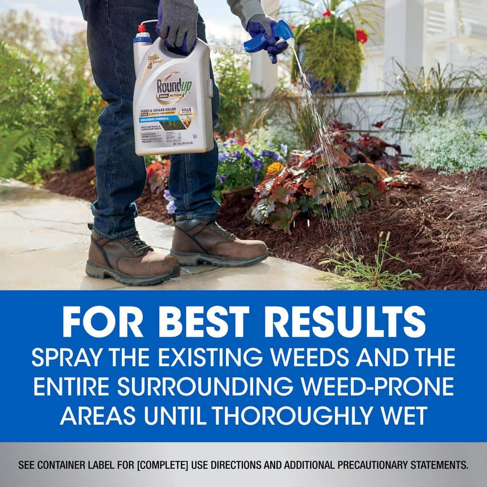 1 gal. Dual Action Weed and Grass Killer Plus 4-Month Preventer - Hercitys